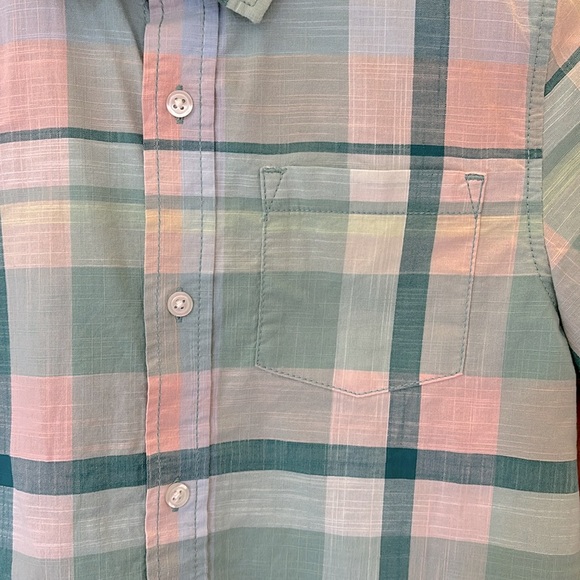 Cat & Jack Boys Button Down Short Sleeve Shirt - Size YM - Picture 2 of 5